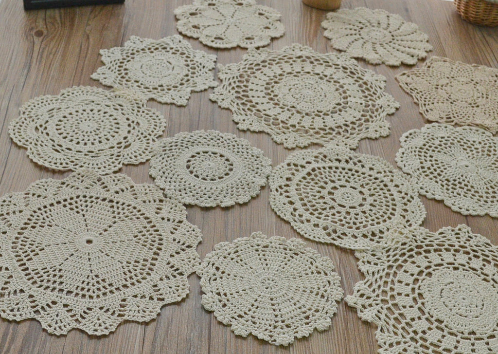 Assorted Crochet Doilies Rustic Wedding Table Runners For Sale – SouthMage